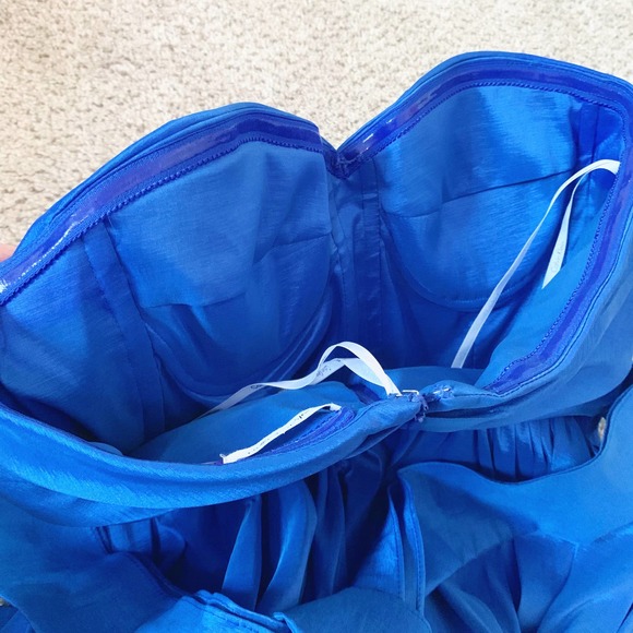 Calvin Klein | Blue Strapless Sweatheart Dress Size 12 - Picture 7 of 10